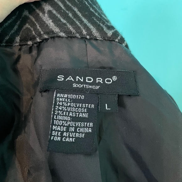 Sandro wool like animal print coat - Picture 6 of 6